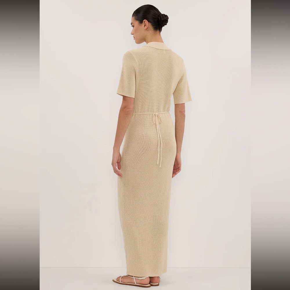 NWT DISSH Liam Natural Knit Polo Maxi Dress - Picture 4 of 12